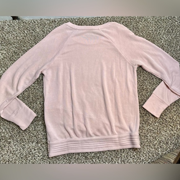 Athleta Pink Asymmetrical Long Sleeve Shirt - Picture 2 of 3
